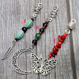 12 Styles Natural Stone Hair Dreadlock Beads Loc Jewelry Pins Clips Beard Rings