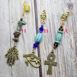 12 Styles Natural Stone Hair Dreadlock Beads Loc Jewelry Pins Clips Beard Rings