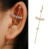 12 Styles Ear Studs Wrap Hook Clip Earrings for Women Zircon Piercing Jewelry