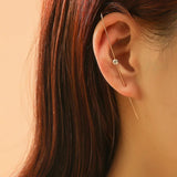 12 Styles Ear Studs Wrap Hook Clip Earrings for Women Zircon Piercing Jewelry