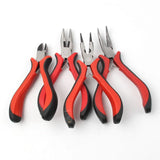 12 Styles Red Handle Anti-Slip Jewelry Pliers Kit for DIY Accessory