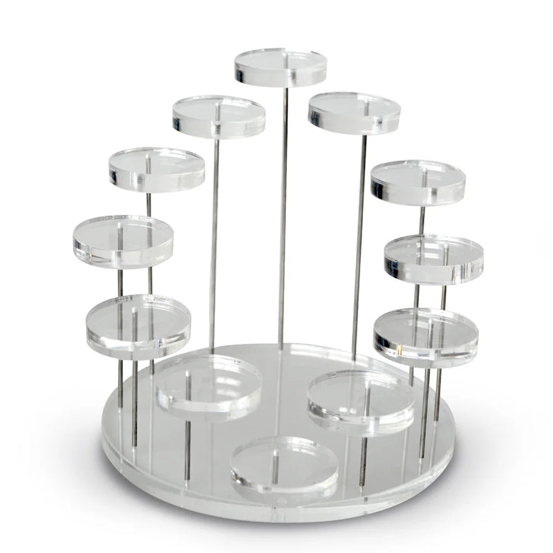 Clear Acrylic Jewelry Display Stand Organizer - 12 Tray Holder