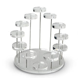 Clear Acrylic Jewelry Display Stand Organizer - 12 Tray Holder