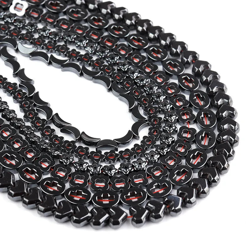 12 Natural Hematite Beads for Jewelry Making DIY Bracelet Necklace
