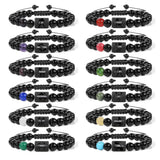 12 Zodiac Charm Constellation Bracelets Natural Stone Beaded 10Pcs/Set