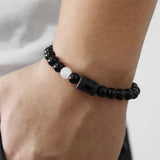 12 Zodiac Charm Constellation Bracelets Natural Stone Beaded 10Pcs/Set