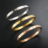 Zodiac Constellation Bracelet w/ CZ Stone Stainless Steel Bangle Gift