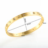Zodiac Constellation Bracelet w/ CZ Stone Stainless Steel Bangle Gift