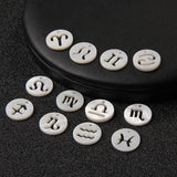 Zodiac Sign Shell Charms Mother Of Pearl Beads For Jewelry Making