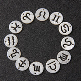 Zodiac Sign Shell Charms Mother Of Pearl Beads For Jewelry Making