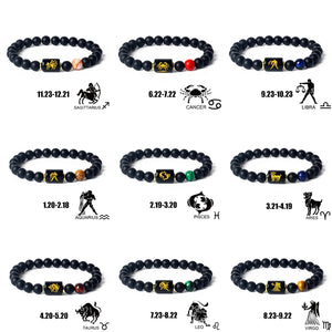 12 Zodiac Signs Bracelet Constellation Jewelry Friendship Gift