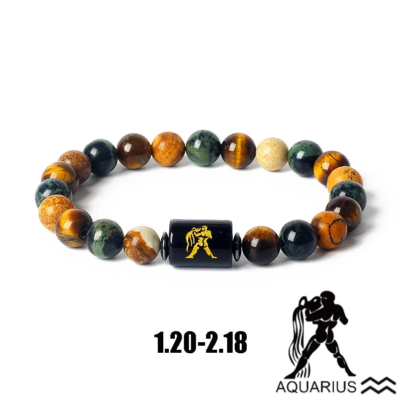 12 Zodiac Signs Bracelet Constellation Jewelry Friendship Gift