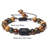 Zodiac Constellation Bracelet Natural Stone Woven Jewelry Gift