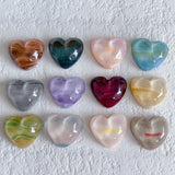 12-Color Geometric Peach Heart Earrings Patch Material DIY