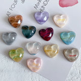 12-Color Geometric Peach Heart Earrings Patch Material DIY