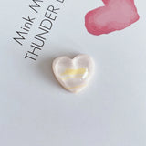 12-Color Geometric Peach Heart Earrings Patch Material DIY