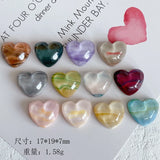 12-Color Geometric Peach Heart Earrings Patch Material DIY