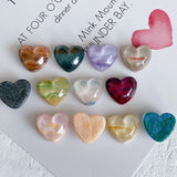 12-Color Geometric Peach Heart Earrings Patch Material DIY