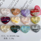 12-Color Retro Smudged Peach Heart Earrings Patch DIY Handmade Material