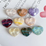 12-Color Retro Smudged Peach Heart Earrings Patch DIY Handmade Material