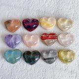12-Color Retro Smudged Peach Heart Earrings Patch DIY Handmade Material