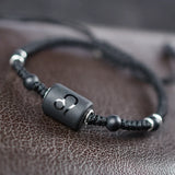 Constellation Couple Bracelet Sterling Silver Woven Men and Women Stone Bracelet