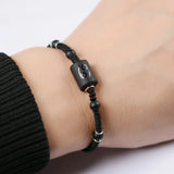 Constellation Couple Bracelet Sterling Silver Woven Men and Women Stone Bracelet
