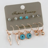 Lightning Figured Cabochons Ring Earrings Set of 12