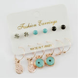 12 NazarFig?rl? Cabochons Ring Earrings