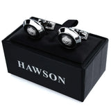 12mm D Initial Alphabet Letter Cufflinks Round Men's Enamel Cuff Links