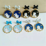 12 Pairs Bow Cat Rabbit Earrings for Women
