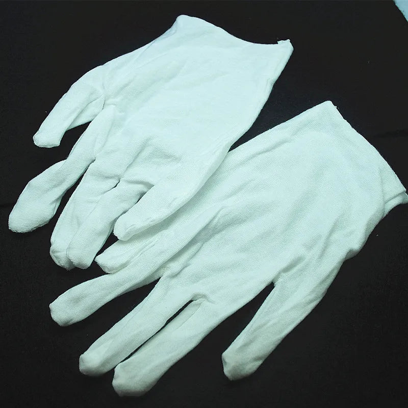 12 Pairs Cotton Gloves Jewelry Making Display Touch DIY Hot Items