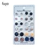 Crystal Earrings Set Women Jewelry Accessories Piercing Ball Stud Earring