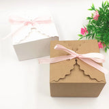 12 pcs White/Brown DIY Gift Boxes for Birthdays and Weddings