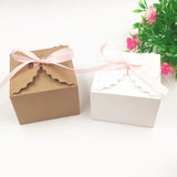 12 pcs White/Brown DIY Gift Boxes for Birthdays and Weddings