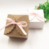 12 pcs White/Brown DIY Gift Boxes for Birthdays and Weddings