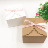12 pcs White/Brown DIY Gift Boxes for Birthdays and Weddings