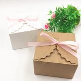 12 pcs White/Brown DIY Gift Boxes for Birthdays and Weddings