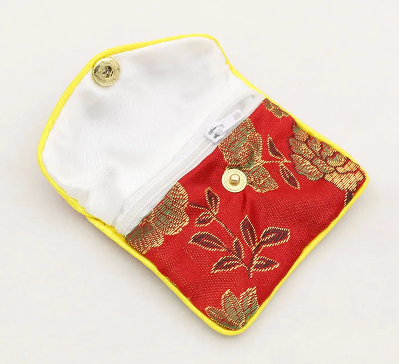 12 pcs Jewelry Gift Bags Pouches 6cmX8cm Red Champagne