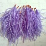 12pcs Ostrich Feather Pompon Pendant with Golden Cap for Bag Chain Earring