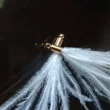 12pcs Ostrich Feather Pompon Pendant with Golden Cap for Bag Chain Earring