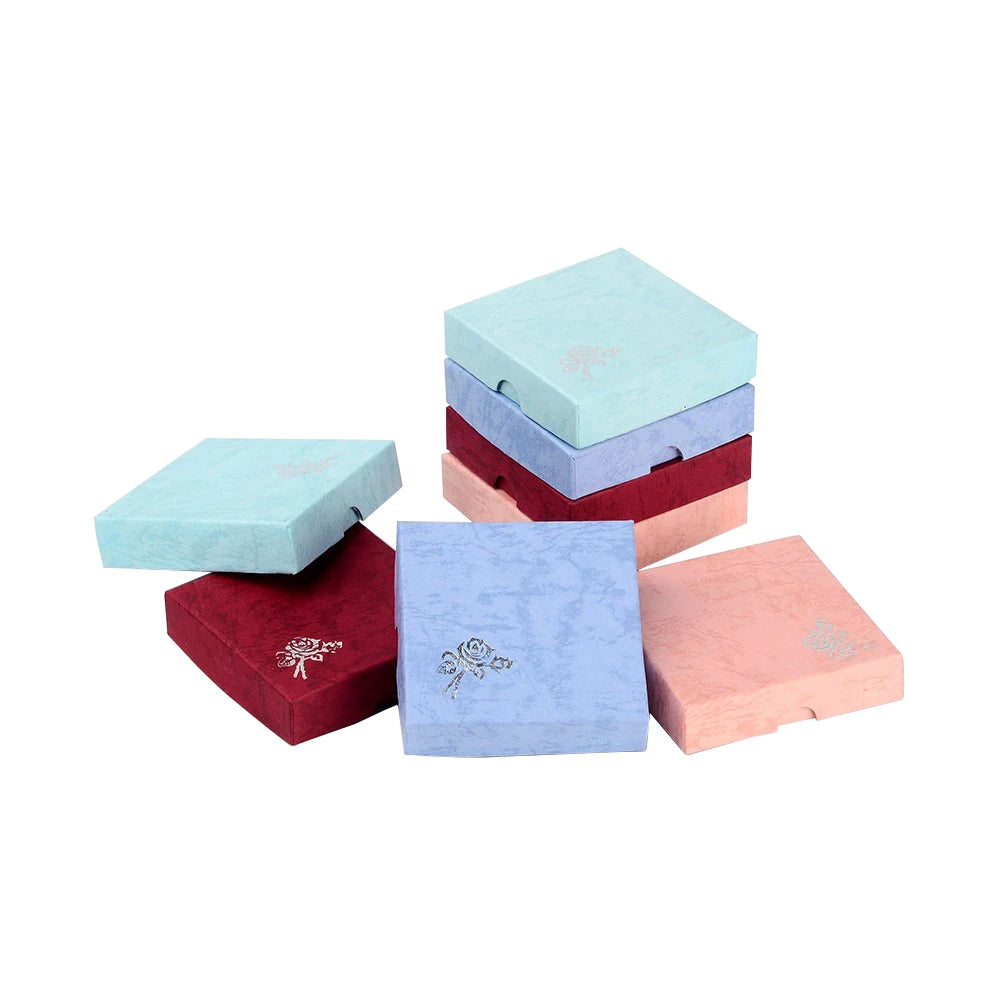 12 pcs Cardboard Jewelry Boxes Necklace Bracelet Storage with Bowknot