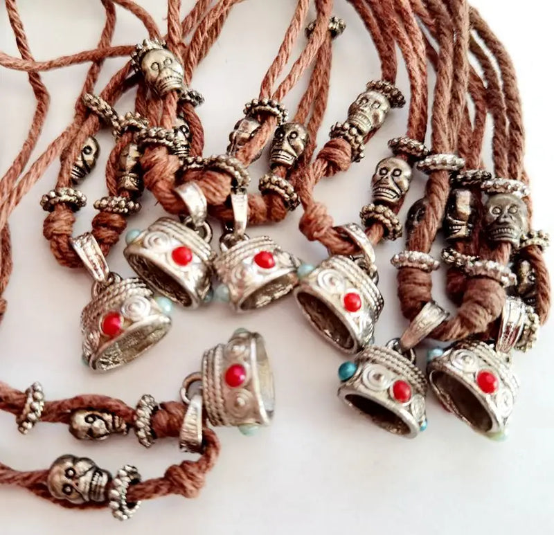 12 pcs Punk Style Tibet Amulet Necklace accessories Surfer Rock Gift