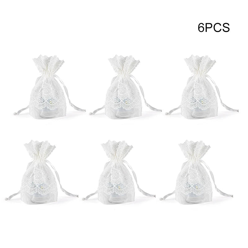 12 pcs Lace Bag with Drawstring for Party XIN-Shipping