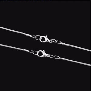 12pcs 1.2mm Snake Chain Necklace DIY Jewelry Making Lobster Clasps
