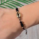 12 pcs Shell Charm Bracelets Crystal Adjustable Wristband Women Jewelry