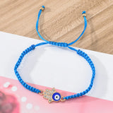 12 pcs Women Hamsa Hand Charm Bracelet Set Bohemia Rhinestone Wristband Jewelry