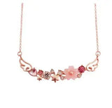 Card Captor Metal Pink Sakura Wing Necklace Set of 12