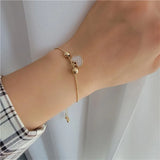 12 pcs metal enamel heart charm stretch bracelet