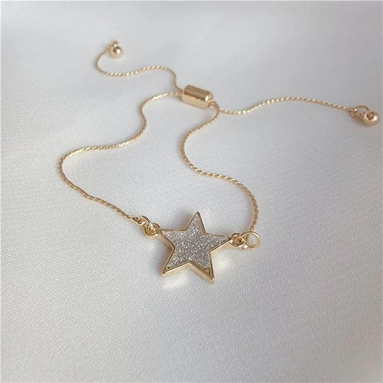 Metal Enamel Star Charm Stretch Bracelet Lot of 12 pcs